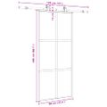 vidaXL Posuvné dvere s kovaním čierne 90x205 cm tvrdené sklo