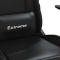 vidaXL Masážna herná stolička s podnožkou čierna umelá koža
