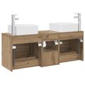 vidaXL Set kabinetov do kúpeľne 3 ks Dub artisan 49,5 x 41 x 63 cm