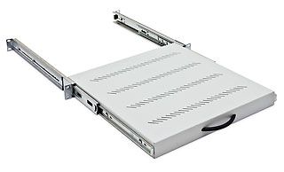 19'' výsuv.polica 550mm plnovýsuv, nosn.45kg šedá