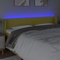 vidaXL Čelo postele s LED zelené 183x16x78/88 cm látka