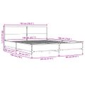 vidaXL Posteľný rám dub sonoma 140x190 cm kompozitné drevo a kov