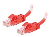 Patch kábel - RJ-45 (M) na RJ-45 (M) - 3 m - UTP - CAT 6 - lisovaný, prevedenie bez hrbolčekov, lišta - červená