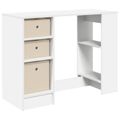 vidaXL Stôl Biela 100 x 40 x 75 cm Kompozitné drevo