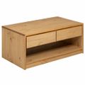 vidaXL Konferenčný stolík SAUDA dub 99x55x45 cm borovicový masív