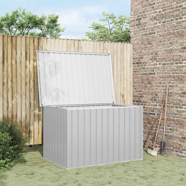 vidaXL Záhradný úložný box, sivý 149x99x93 cm