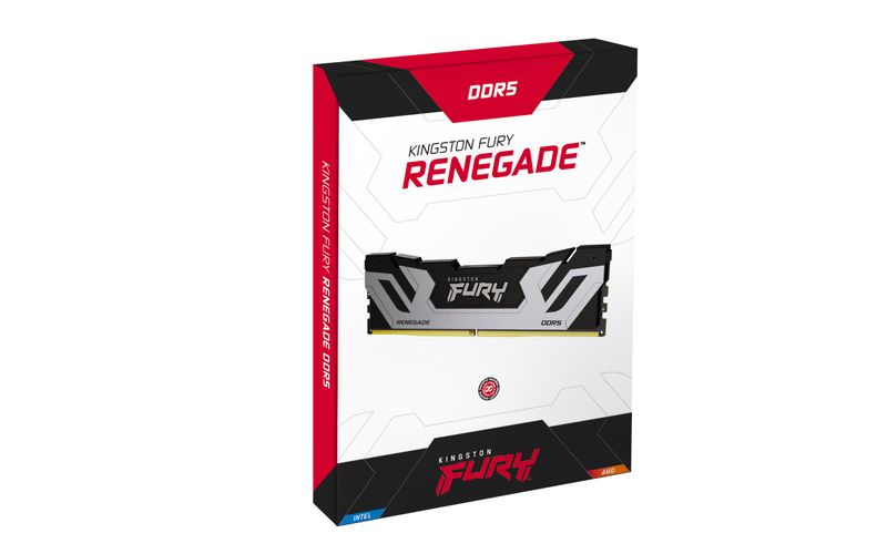 Kingston FURY Renegade/CUDIMM DDR5/24GB/8400MHz/CL40/1x24GB/Black/Silver