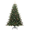 vidaXL Umelý vianočný stromček Zelená 240 cm PVC, kov a plast