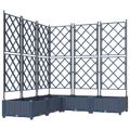 vidaXL Záhradný kvetináč 5 ks Sivá 120 x 120 x 125,5 cm PP