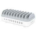 MANHATTAN Nabíjacia stanica, 10-port, 120W, biela