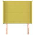 vidaXL Čelo postele so záhybmi zelené 93x16x118/128 cm látka