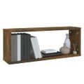 vidaXL Kockové police 2 ks dymový dub 60x15x23 cm spracované drevo