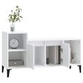 vidaXL TV skrinka biela 100x35x55 cm spracované drevo