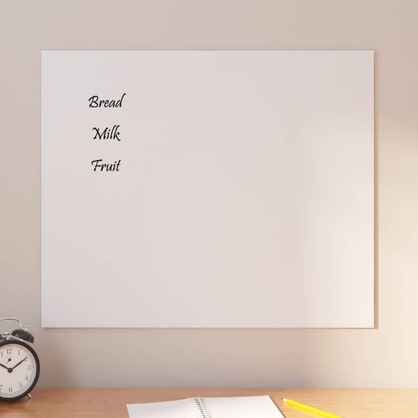 vidaXL Nástenná magnetická tabuľa biela 60x50 cm tvrdené sklo