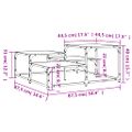 vidaXL Konferenčný stolík dub sonoma 87,5x87,5x40 cm kompozitné drevo