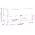 vidaXL Úložná lavička dymový dub 100x42,5x47cm kompozitné drevo