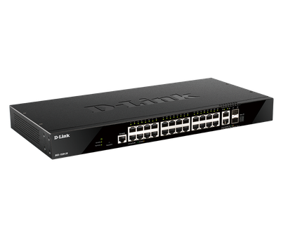 D-Link DGS-1520-28 24 portov GE + 2 10GE portov + 2 SFP+ Smart Managed Switch