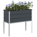 vidaXL Hrantík Antracit 100 x 45 x 90 cm Pozinkovaná oceľ