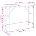 vidaXL Konzolový stôl Staré drevo 100 x 32 x 75 cm Kompozitné drevo