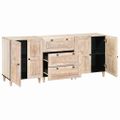 vidaXL Servírovacia skriňa 3 ks 180 x 33,5 x 75 cm mangový masív Biela