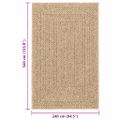 vidaXL Koberec ZIZUR 240x340 cm jutový vzhľad interiér a exteriér