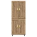 vidaXL Highboard Remeselný dub 69,5 x 34 x 90 cm Kompozitné drevo