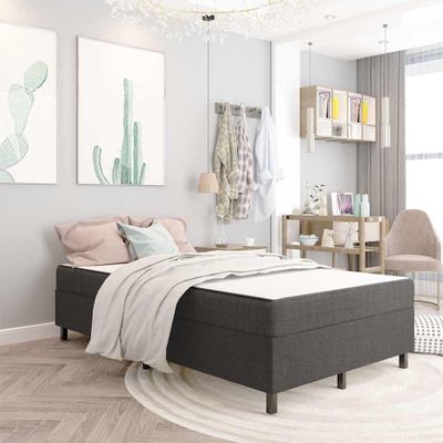 vidaXL Rám na boxspring posteľ, sivý, látka 120x200 cm