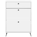 vidaXL Skriňa na topánky BREDA 78 x 24 x 103 cm Kompozitné drevo Biela