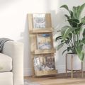vidaXL Regál na časopisy Sonoma dub 43 x 11 x 102 cm Kompozitné drevo
