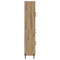 vidaXL Highboard Remeselný dub 69,5 x 34 x 180 cm Kompozitné drevo