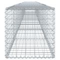 vidaXL Gabiónový kôš s krytom 800x50x50 cm, pozinkované železo