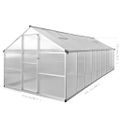 vidaXL Skleník, hliník 481x250x195 cm 23,44 m³