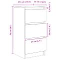 vidaXL Komoda staré drevo 37,5x35x76 cm kompozitné drevo