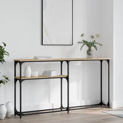 vidaXL Konzolový stolík dub sonoma 145x22,5x75 cm kompozitné drevo
