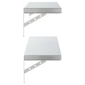 vidaXL Nástenné police 2 ks 100x23,5cm, strieborné, nehrdzavejúca oceľ