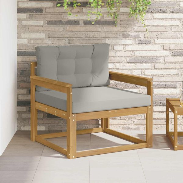 vidaXL Záhradná stredná sedačka Polyester Biela