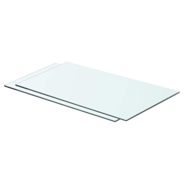 vidaXL Poličky 2 ks panel z priehľadného skla 60x30 cm