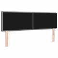 vidaXL LED hlavová doska s LED pásikmi Svetlosivá 144 cm látka