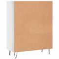 vidaXL Knižnica vysoký lesk biela 69,5x32,5x90 cm kompozitné drevo