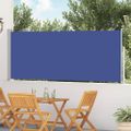 vidaXL Zaťahovacia bočná markíza na terasu 117x514 cm, modrá