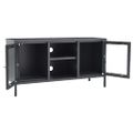 vidaXL TV skrinka antracitová 105x35x52 cm oceľ a sklo
