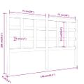 vidaXL Čelo postele sivé 156x4x100 cm masívna borovica