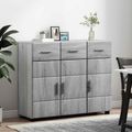 vidaXL Servírovacia skriňa FLORIN 88,5 x 30,5 x 73 cm Sivý Sonoma