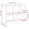 vidaXL Servírovacia skriňa Remeselný dub 88,5 x 27,5 x 63,5 cm