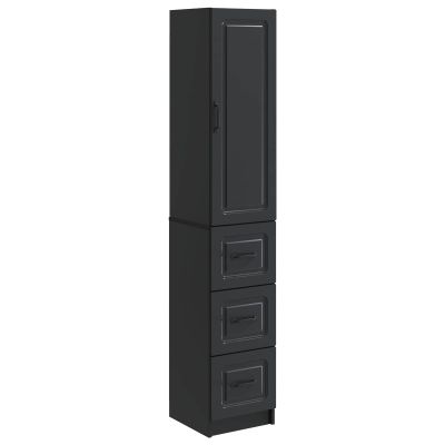 vidaXL Sada skríň 2 pcs Čierna 33 x 34,5 x 87 cm Kompozitné drevo