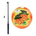 Lampión Halloween veselá tekvica 25 cm so svietiacou paličkou 40 cm