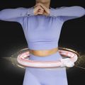 Sada masážnej obruče HMS HHM15 ružovej so závažiami, magnetmi, počítadlom a zoštíhľujúcim pásom BR163 PLUS SIZE