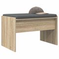 vidaXL Predsieňová lavica s vankúšom Sonoma dub 63 x 38 x 40 cm