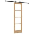 vidaXL Posuvné dvere ORKDAL 61 x 198,5 cm Prírodná a čierna