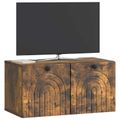 vidaXL Nástenná TV skrinka Nástenný Dymový dub 59,5 x 31 x 30 cm
